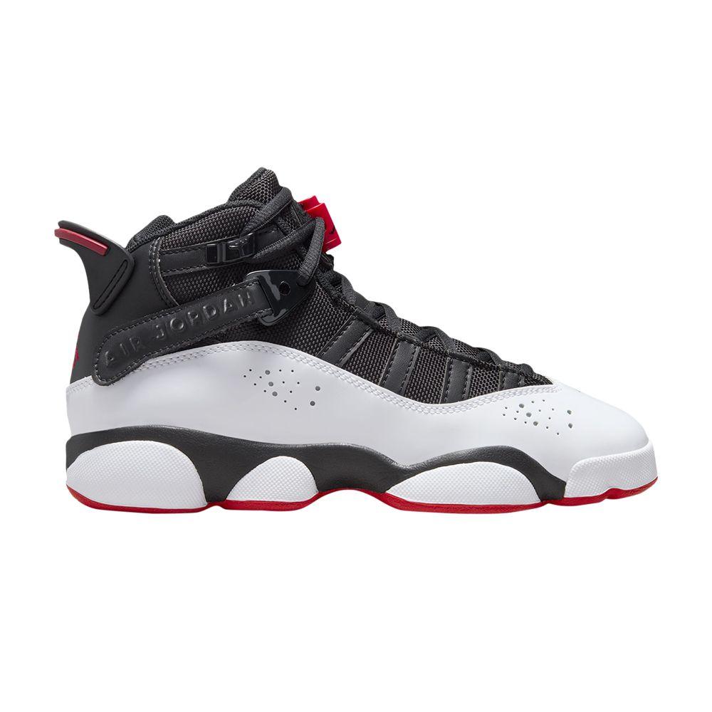 Air Jordan 6 Rings Black White University Red