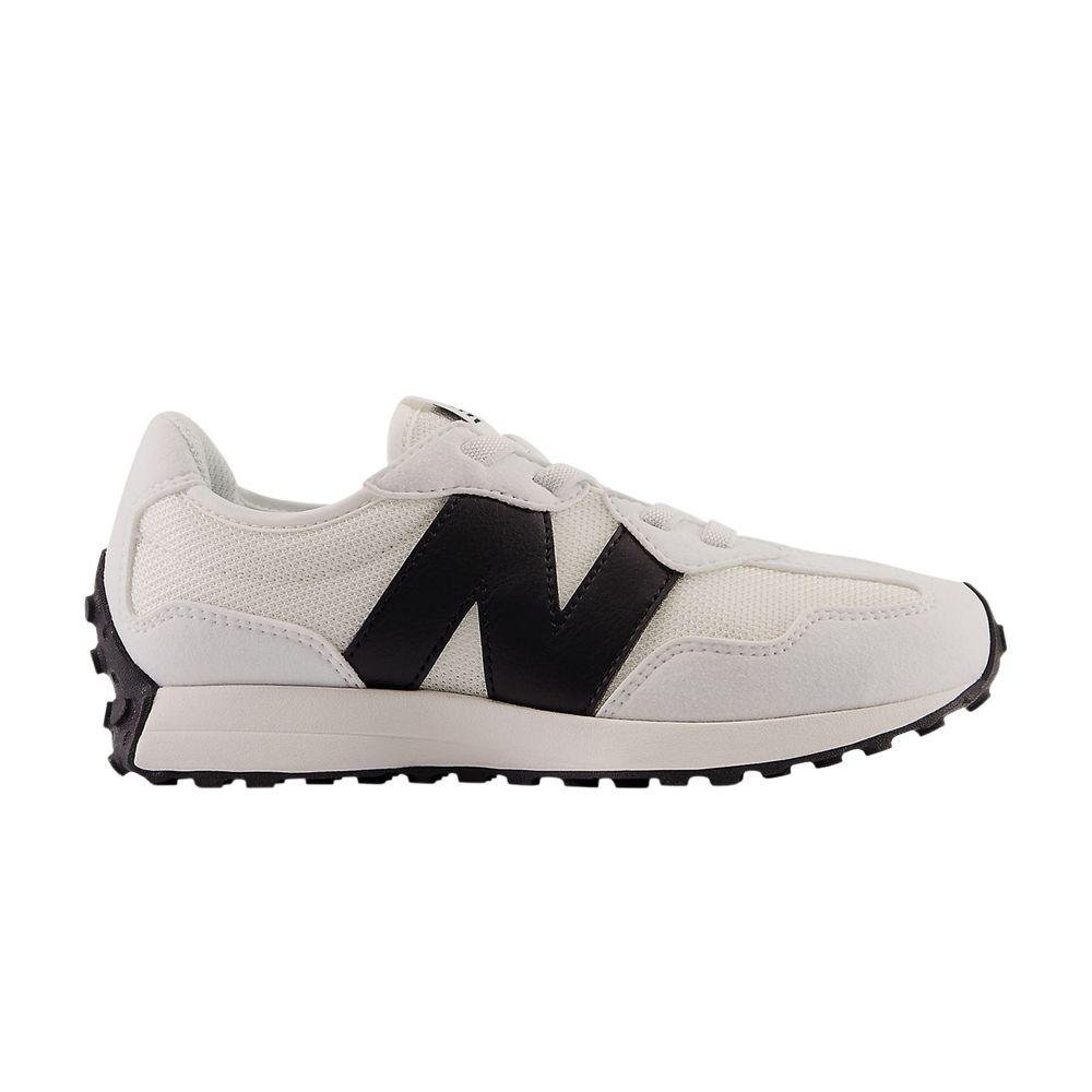 New Balance 327 Bungee Lace Little Kid Wide 'White Black'
