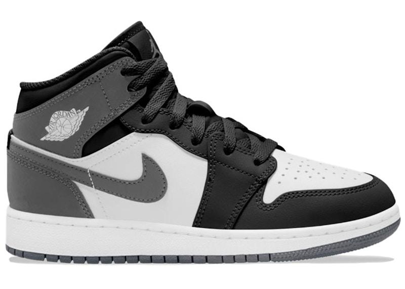 Air Jordan 1 Mid Black White Iron Grey