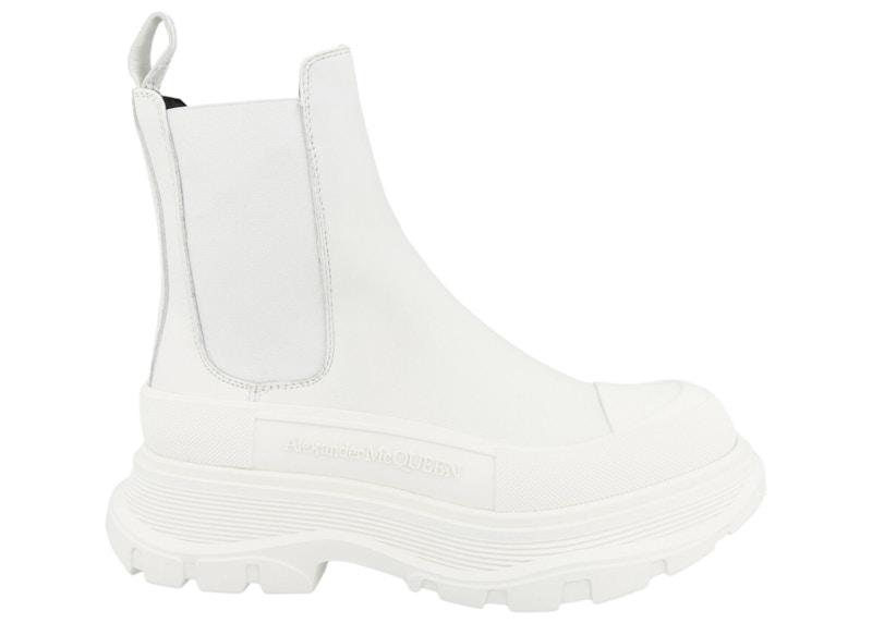 Alexander McQueen Tread Slick Ankle Boots White