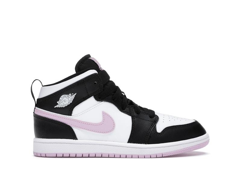 Air Jordan 1 Mid White Black Light Arctic Pink