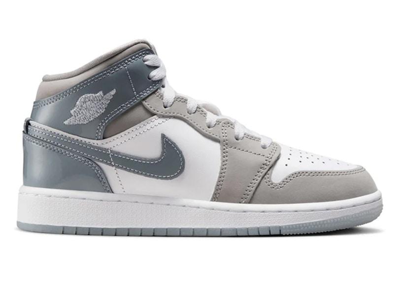 Jordan 1 Mid White Medium Cool Grey