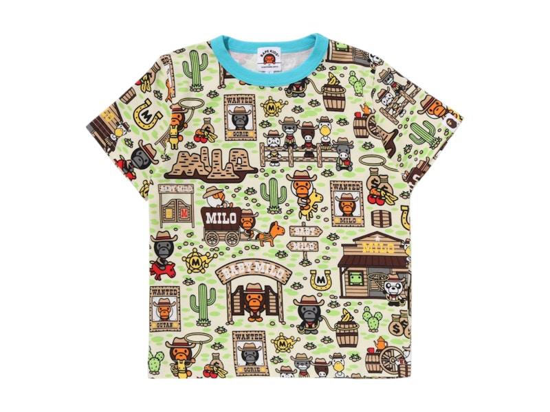BAPE Kids Baby Milo Western Pattern Tee