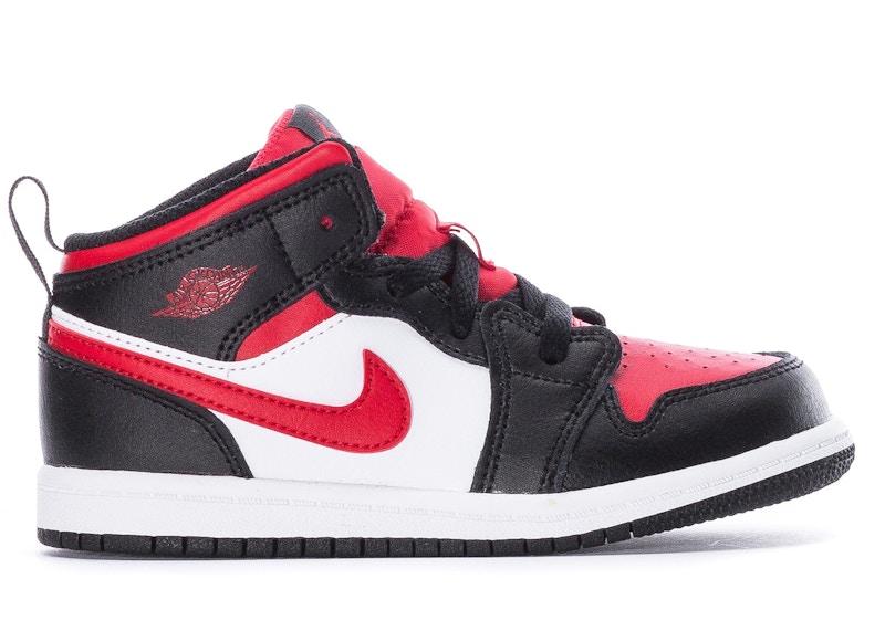 Jordan 1 Mid Black Fire Red