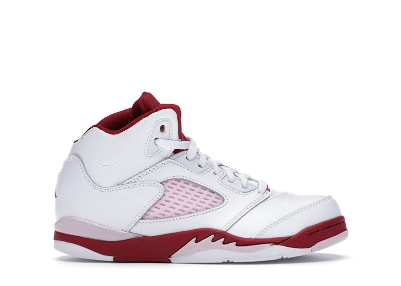 Jordan 5 Retro White Pink Red