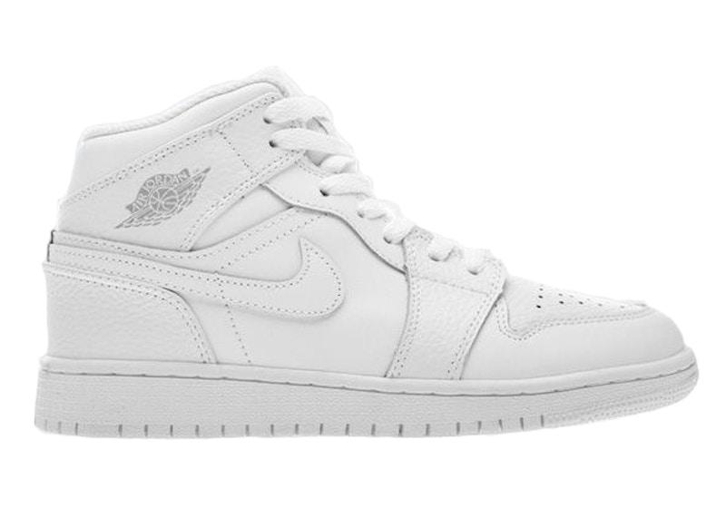 Air Jordan 1 Mid White Pure Platinum