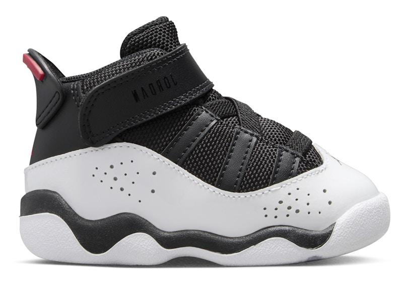 Air Jordan 6 Rings Black White University Red