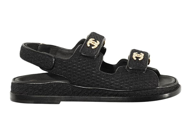 Chanel Dad Sandal Black Knit