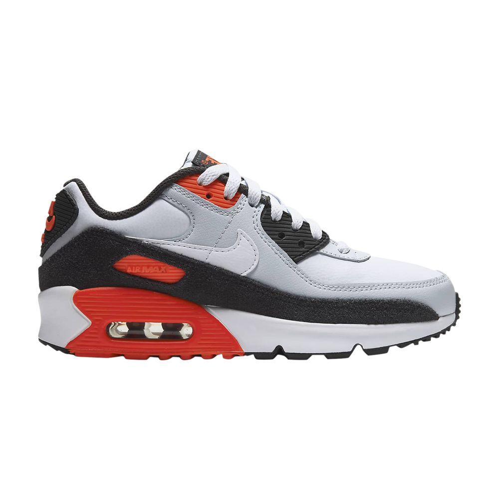 Nike Air Max 90 Leather 'Football Grey Bright Crimson'