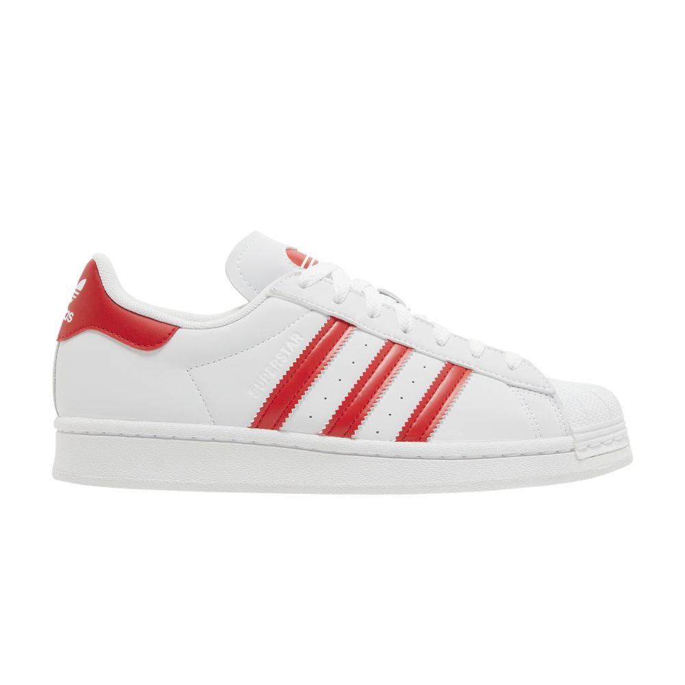 adidas Superstar J 'White Vivid Red'