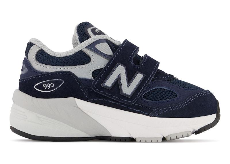 New Balance 990v6 Hook and Loop Navy Silver