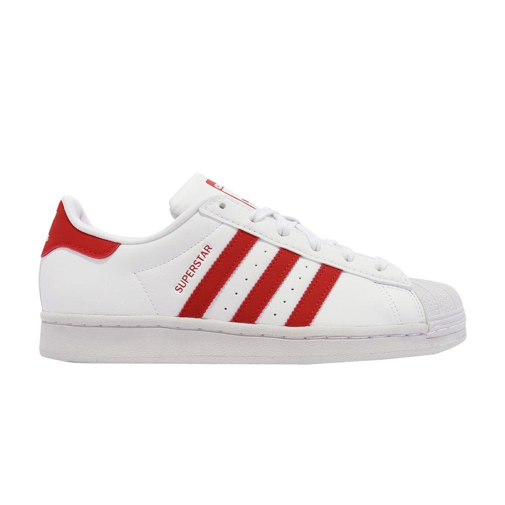 adidas Superstar J 'White Vivid Red'
