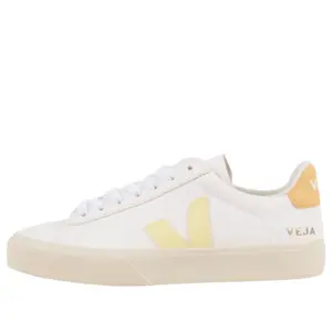 Veja Campo Chromefree Lace-Up Sneakers 'White Yellow Oragne'