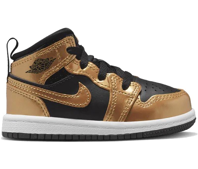 Air Jordan 1 Mid SE Metallic Gold Black