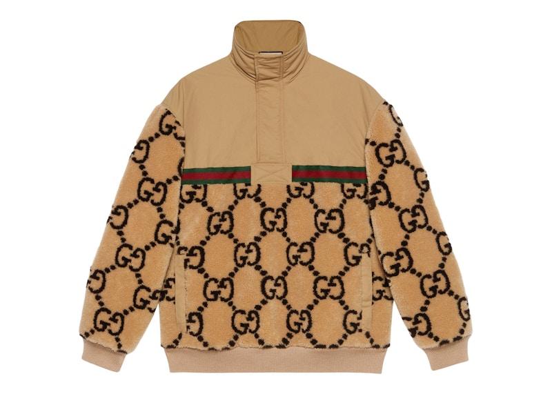 Gucci GG Jacquard Oversized Half-Zip Wool Jacket