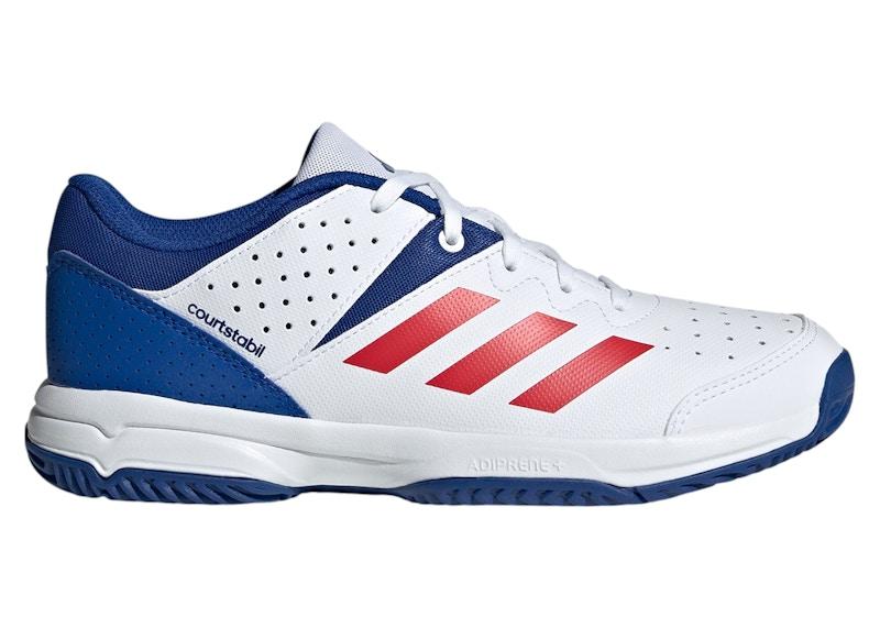 adidas Court Stabil Cloud White Pure Ruby Royal Blue