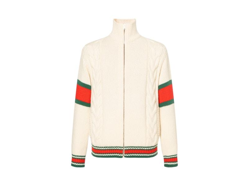 Gucci Cable Knit Bomber Jacket