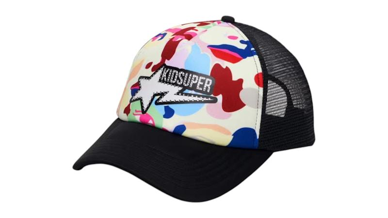 BAPE x KidSuper Sta Logo Rhinestone Trucker Cap