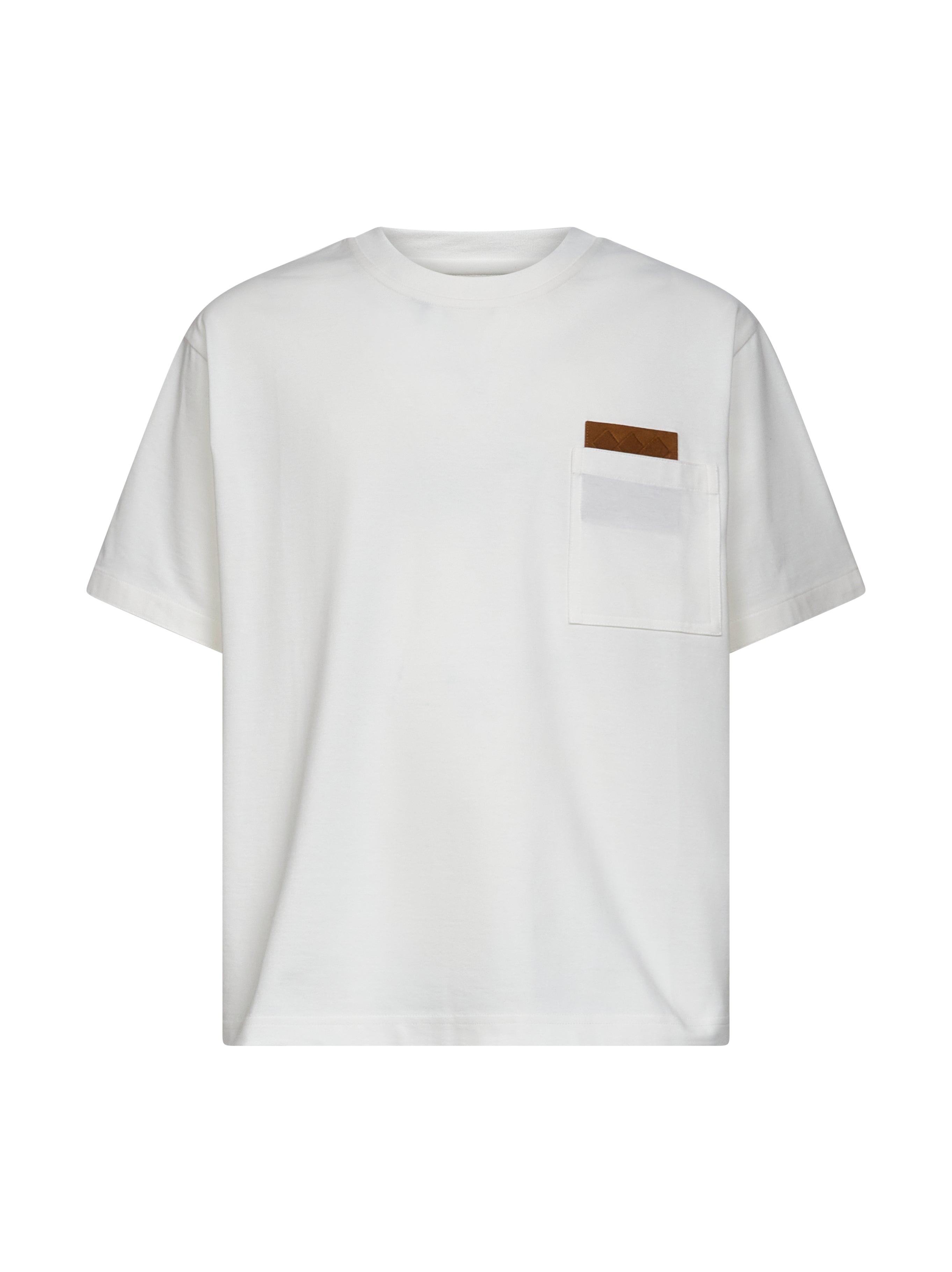 BOTTEGA VENETA Chalk Pima Cotton Jersey Crewneck T-Shirt