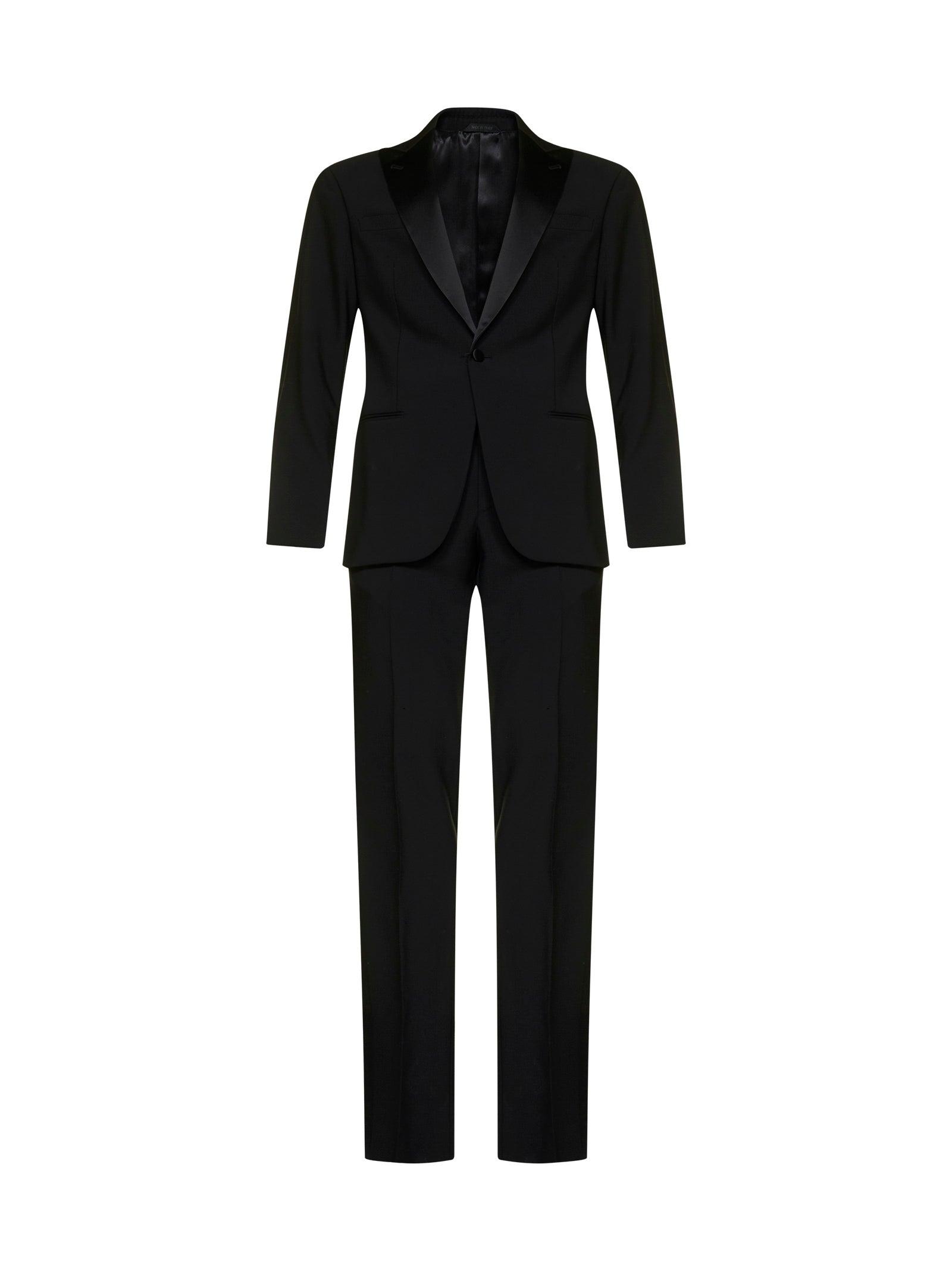 GIORGIO ARMANI Black wool Icon Soho tuxedo suit