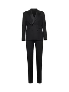 TAGLIATORE Black Wool and Silk Bruce Tuxedo Suit