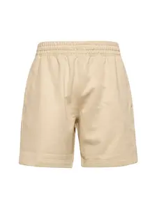 Burberry Beige Cotton Check Patch Shorts