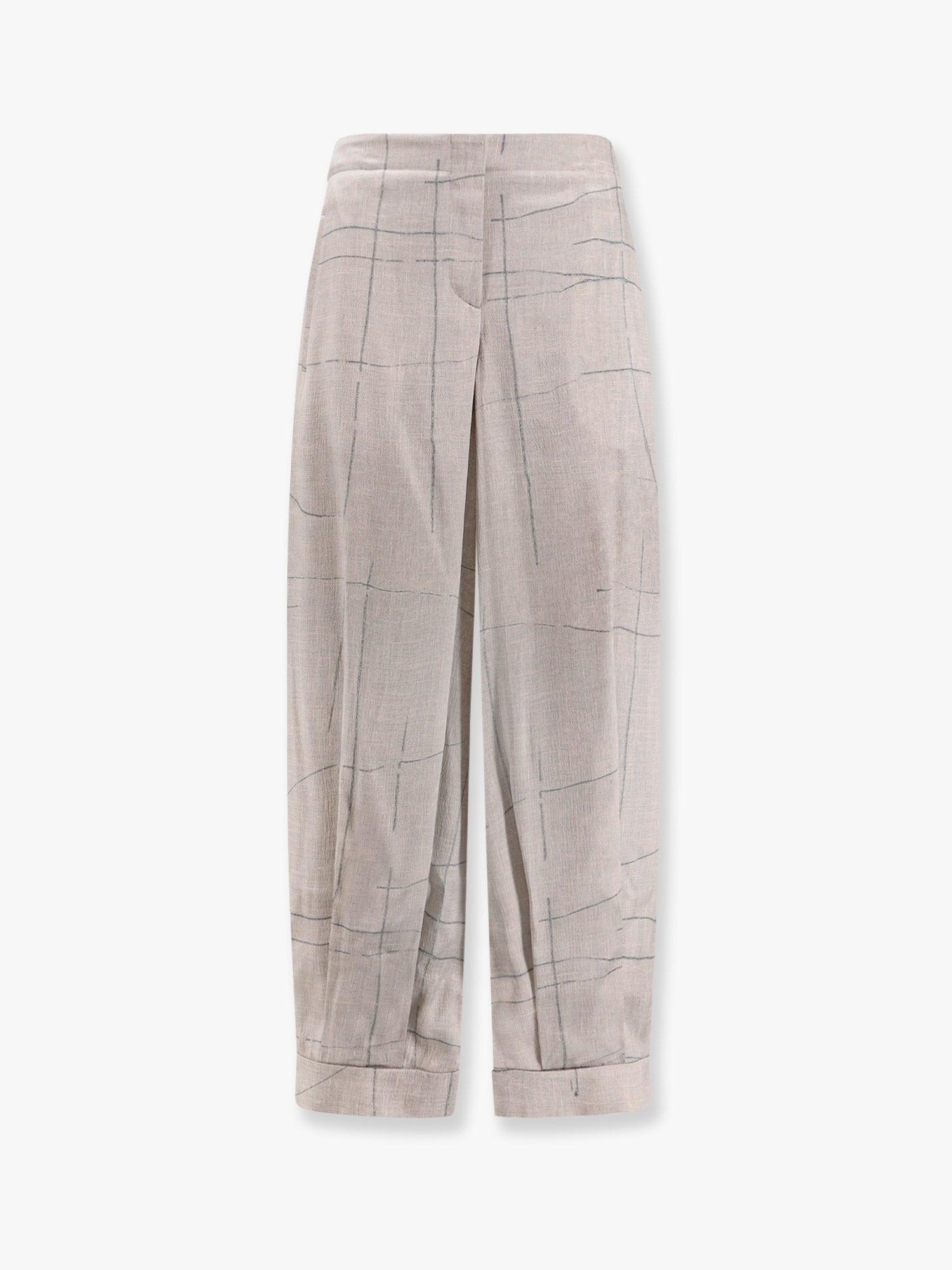 GIORGIO ARMANI Printed Silk Trouser