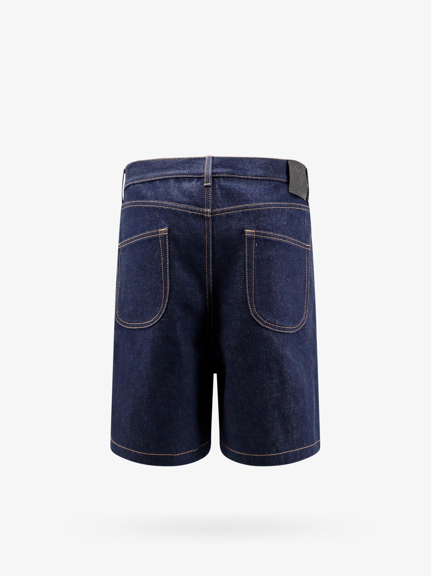 OFF WHITE Denim Bermuda Shorts with '90s Logo