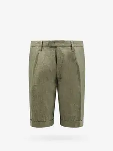 NUGNES 1920 Linen Bermuda Shorts with Logoed Label