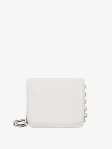 MAISON MARGIELA Leather card holder with iconic stitching