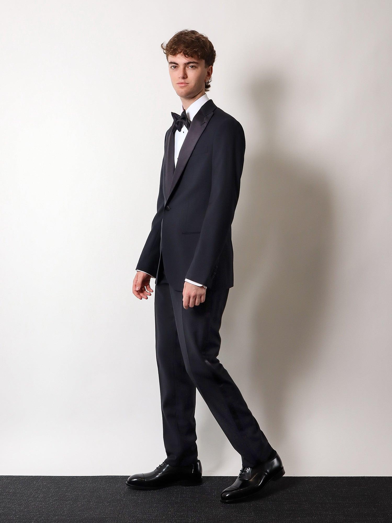 GIORGIO ARMANI Icon virgin wool tuxedo with satin profiles