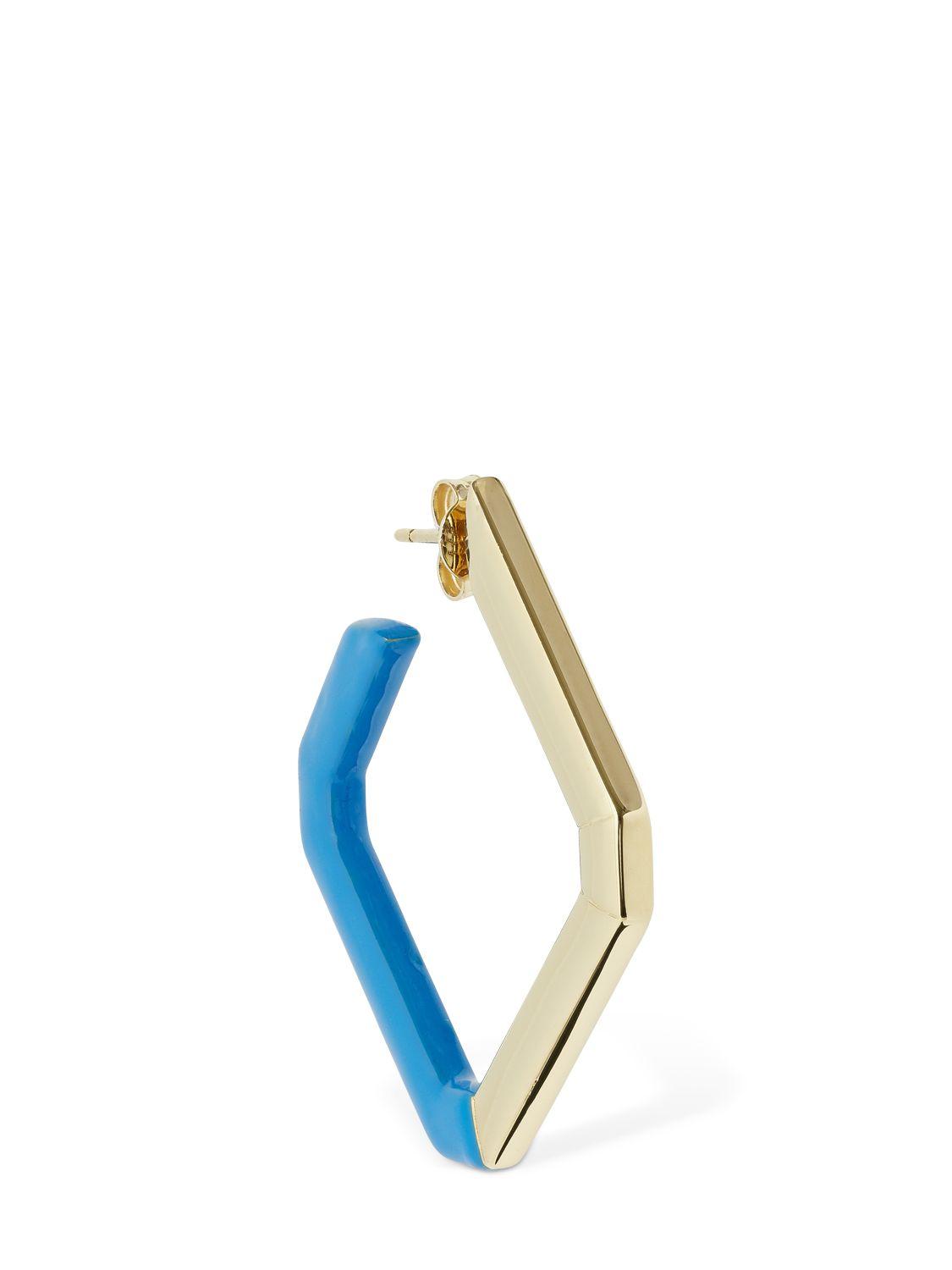 EÉRA Allegra 18kt Gold & Rubber Mono Earring