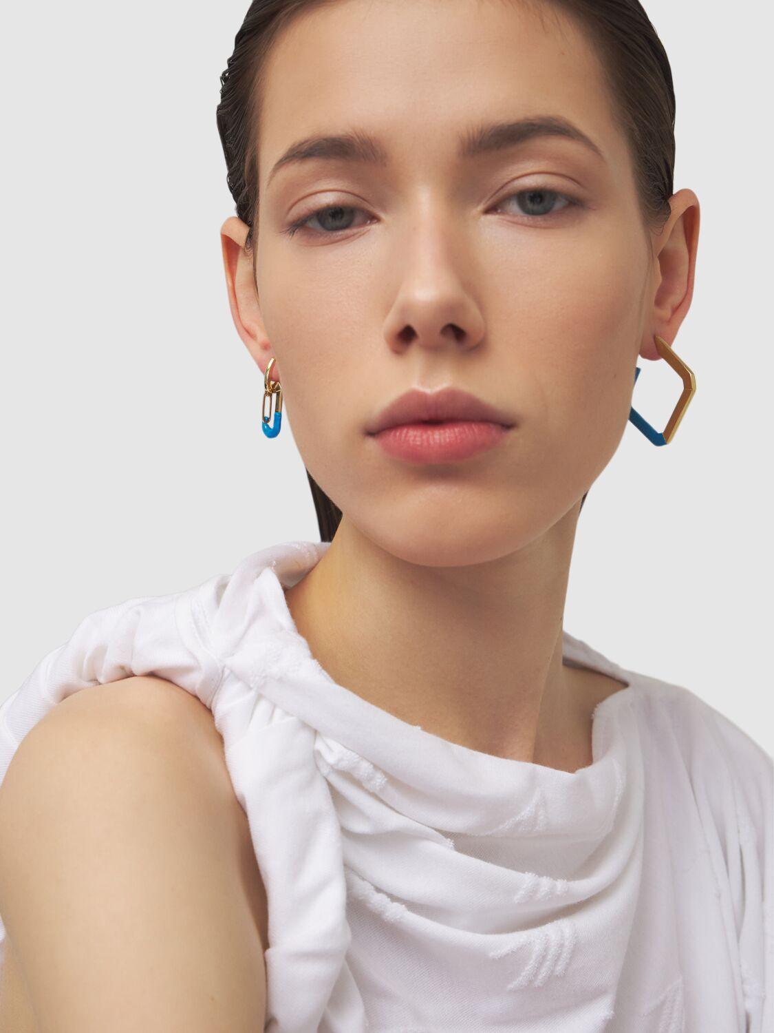 EÉRA Allegra 18kt Gold & Rubber Mono Earring