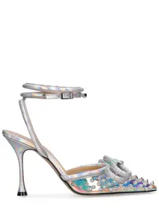MACH & MACH Double Bow Pvc & Leather Sandals