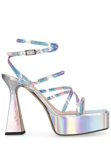 MACH & MACH Iridescent PVC Leather Sandals