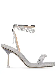 MACH & MACH Crystalized Bow Sandals