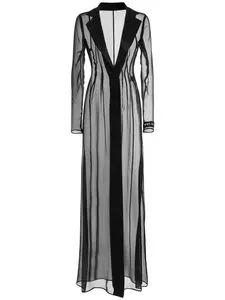 DOLCE & GABBANA Sheer Silk Long Shirt Dress