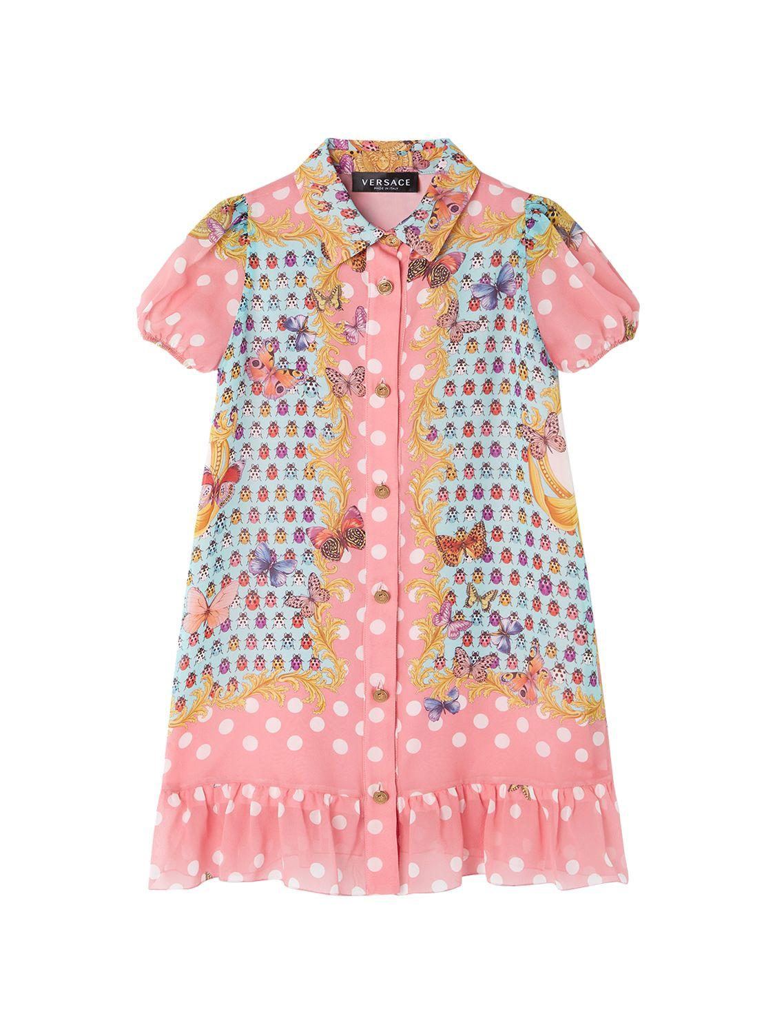 VERSACE Printed Silk Dress