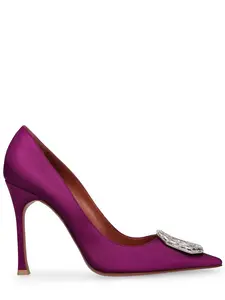 AMINA MUADDI Camelia Satin Pumps
