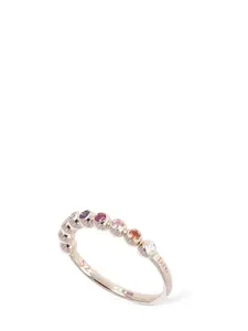 DODO 9kt Rose Gold Bollicine Crystal Ring