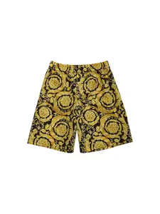 VERSACE Baroque Print Cotton Poplin Shorts