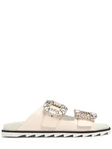 ROGER VIVIER Slidy Viv Leather Sandals
