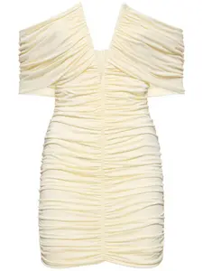 MAGDA BUTRYM Draped Jersey Off-shoulder Mini Dress