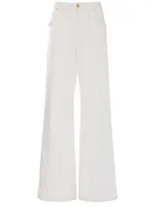 BLUMARINE Cotton Denim Wide Jeans