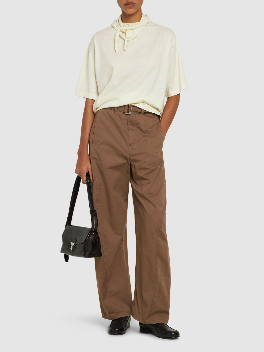 LEMAIRE Cotton T-shirt with Scarf