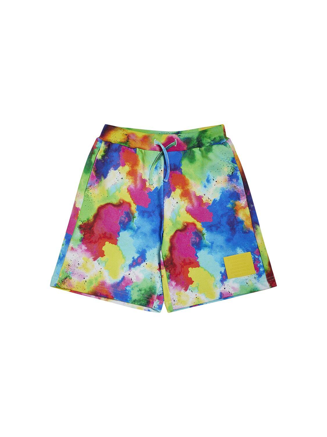 DSQUARED2 Tie Dye Cotton Sweat Shorts