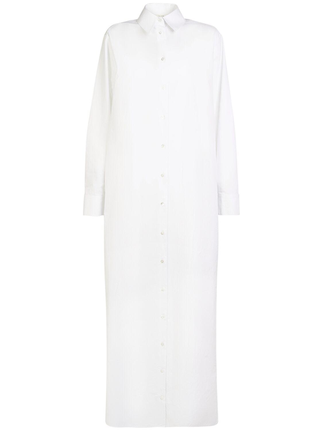 THE ROW Izumi Poplin Long Shirt Dress