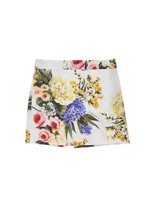 DOLCE & GABBANA Flower Printed Cotton Shorts