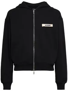 JACQUEMUS Le Hoodie Gros Grain Zip-up Sweatshirt