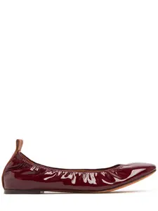 LANVIN Glossy Leather Ballerina Flats